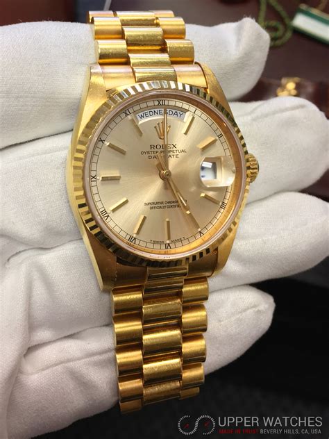 gold Rolex presidential day date